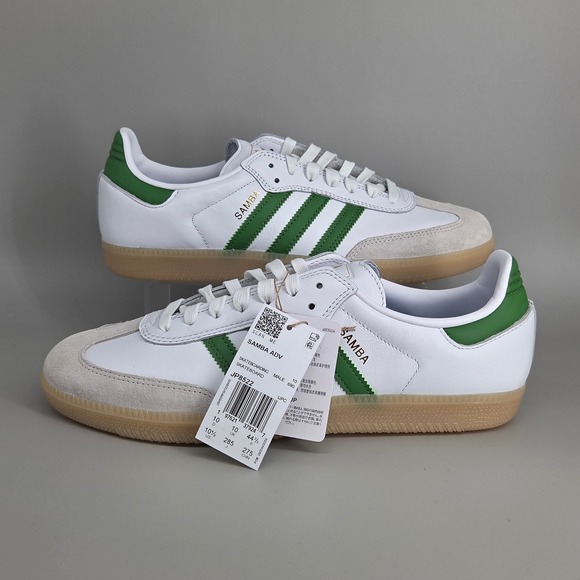 adidas Other - Adidas Samba ADV Sneakers Mens 10.5 White Green Gum JP8522 Skateboarding Retro